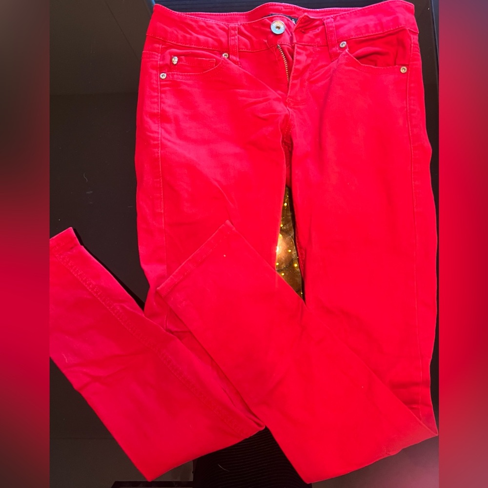Lovesick Red Jean Leggings - Junior Size 1